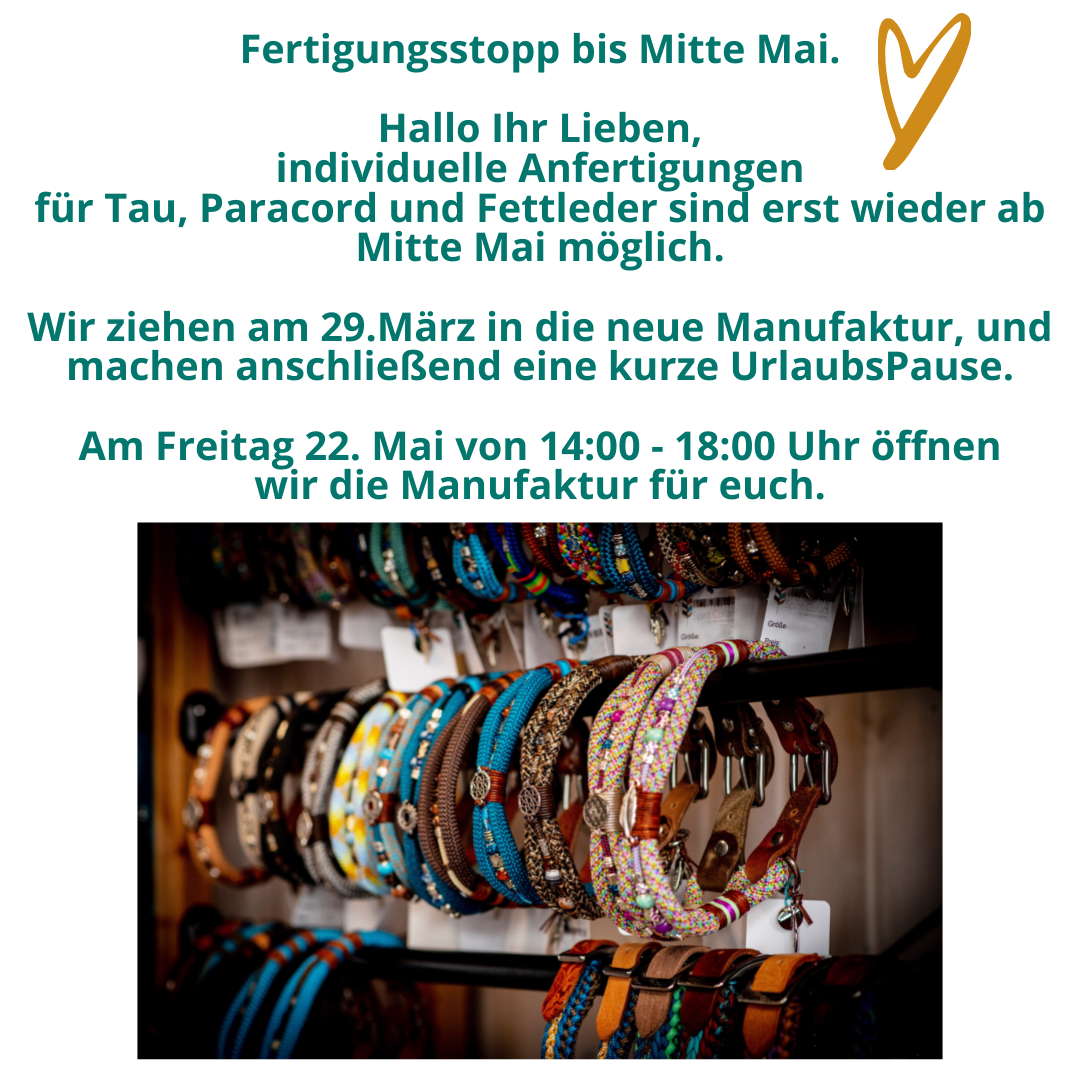 Freitag 22.Mai von 14.00 bis 18:00 Uhr öffnen wir die Manufaktur!