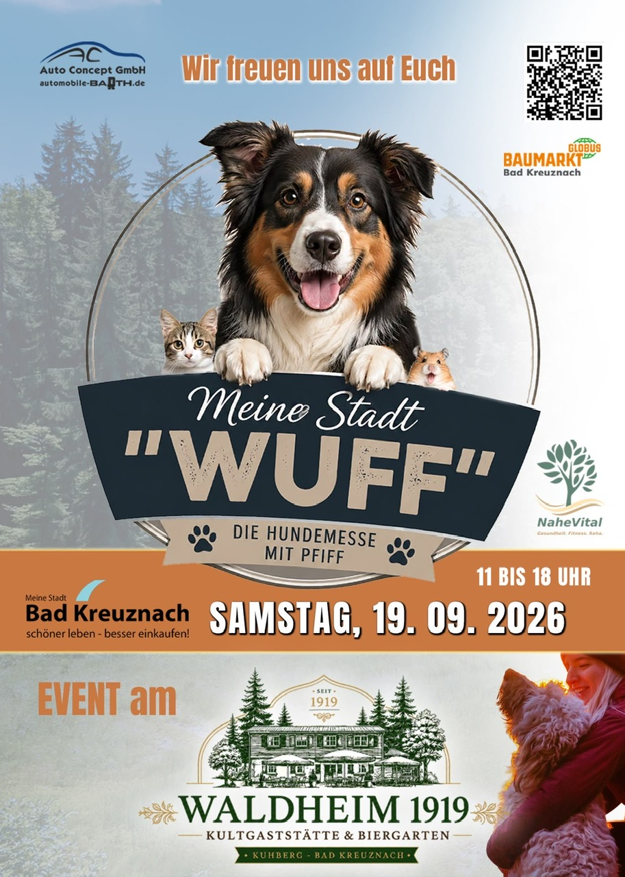 5. „Wuff“ – die Hundemesse mit Pfiff in Bad Kreuznach.