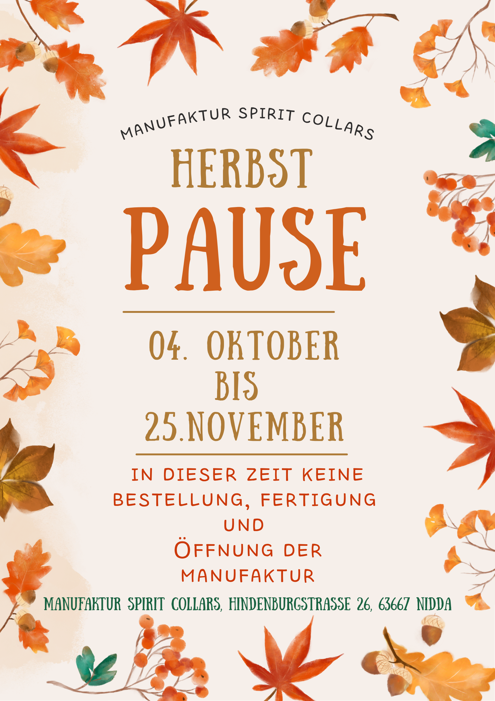 Wir machen eine Pause!